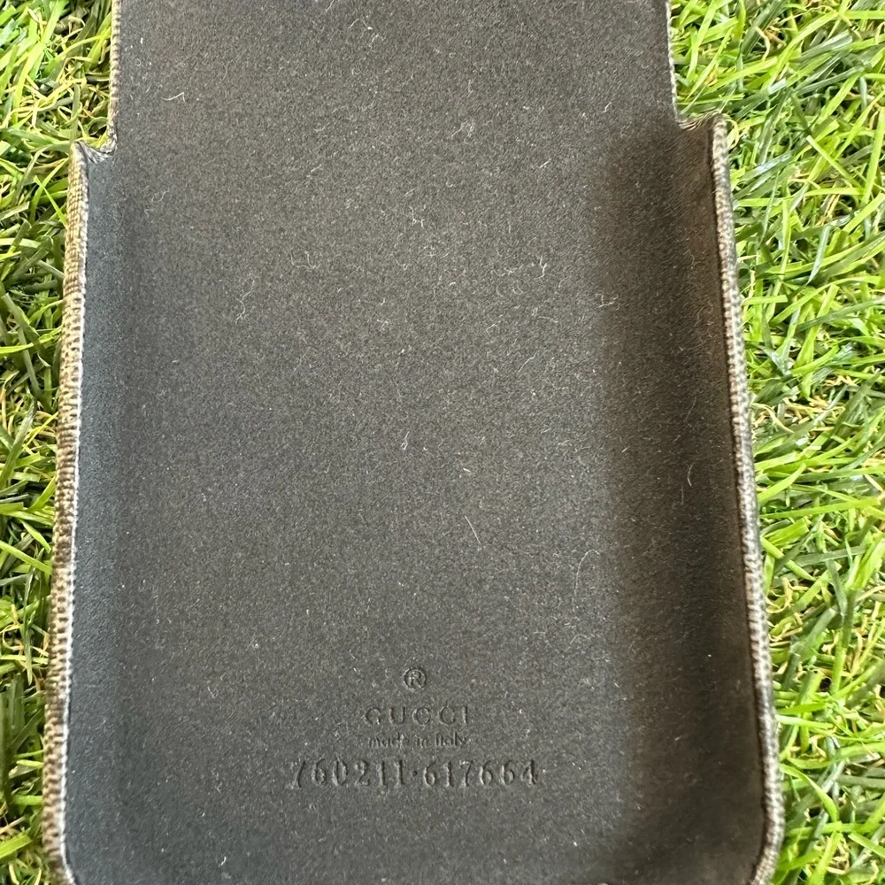 Gucci Black and Gray Monogram Phone Case
